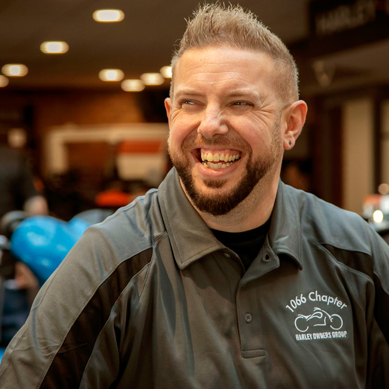 1066 Harley grey & black polo